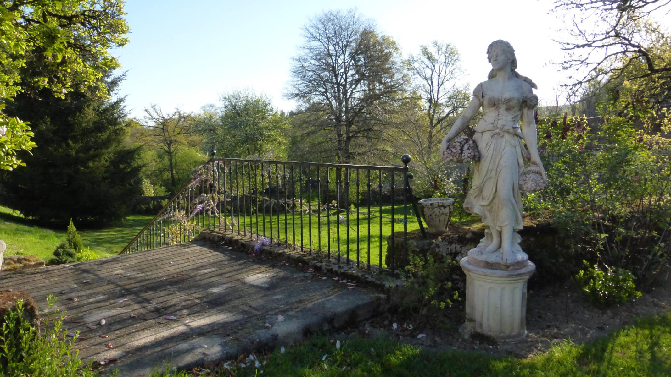 traditional French garden in Limousin, central France, inspiration for French-inspired garden design