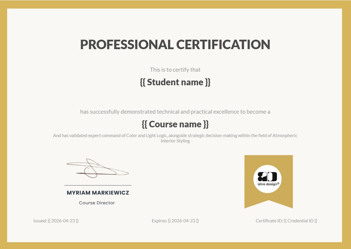 French Interior Design Certification | Alna Design®